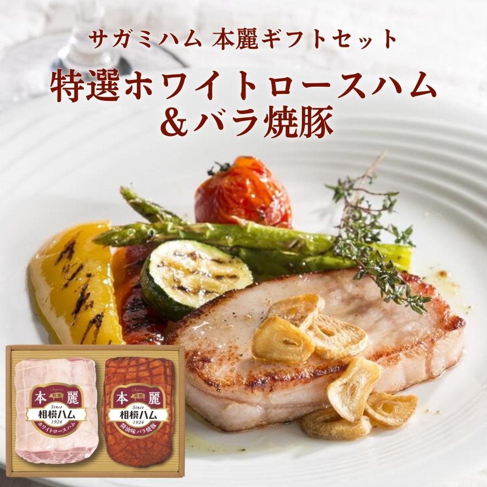 サガミハム 本麗ギフトセット 特選ホワイトロースハム&バラ焼豚 2種2点