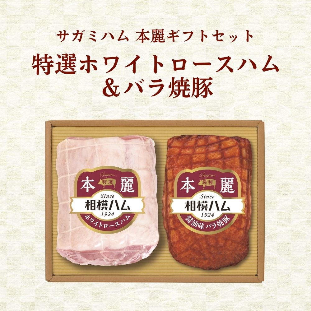 サガミハム 本麗ギフトセット 特選ホワイトロースハム&バラ焼豚 2種2点