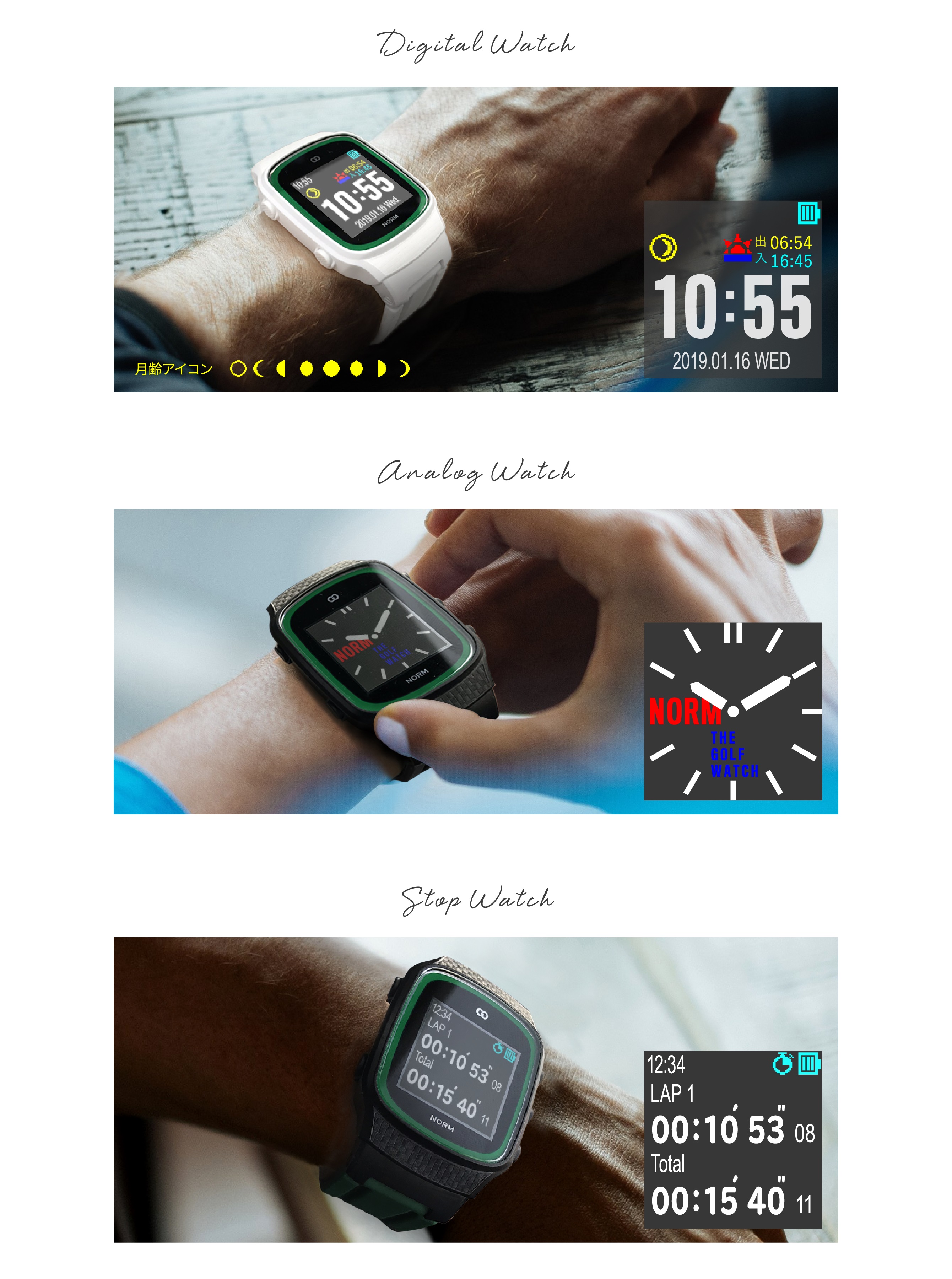 GREEN ON WATCH NORM ホワイト｜うさマートジャパンサービス株式