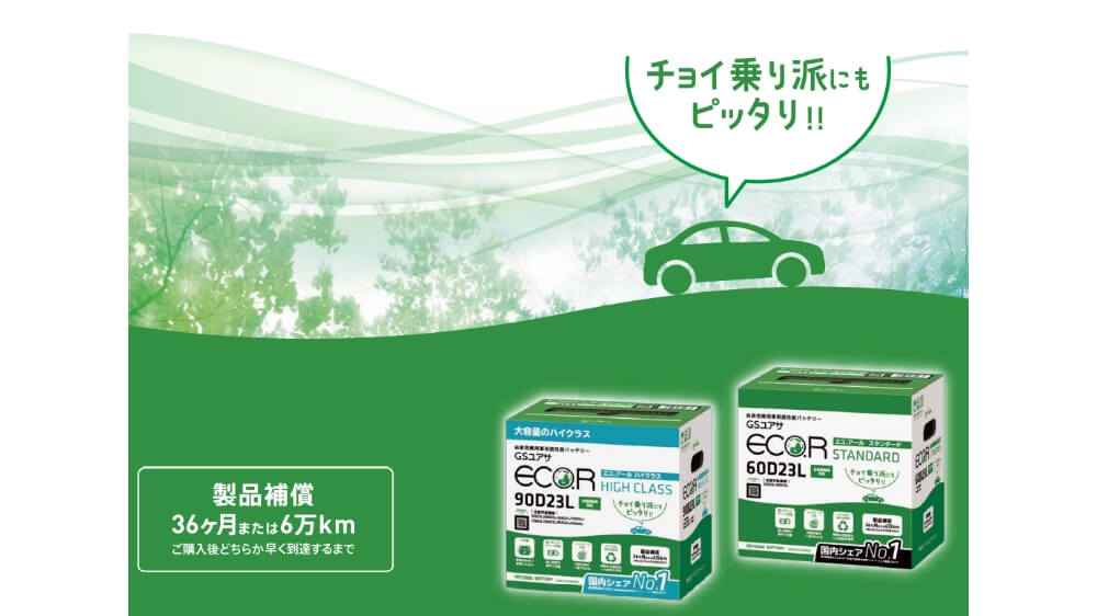 GSユアサ ECO.R(エコアール) ハイクラス 70B24R｜宇佐美鉱油の総合通販