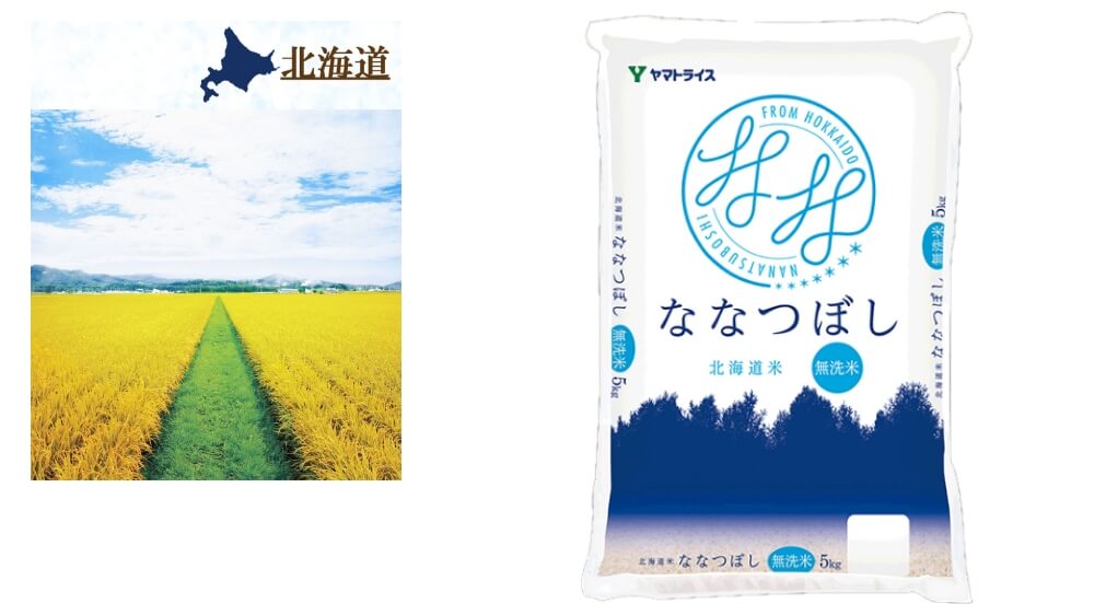 令和7年産】ヤマトライス 北海道産 無洗米ななつぼし 20kg(5kg×4袋