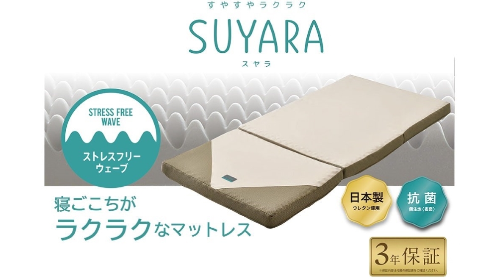 西川 SUYARA 3つ折りマットレス SU-02 シングルサイズ 2460-10508 ...