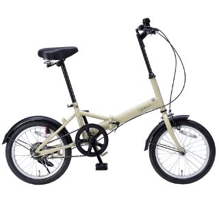 折畳自転車16 MF101 サンドベージュ｜うさマートジャパンサービス株式