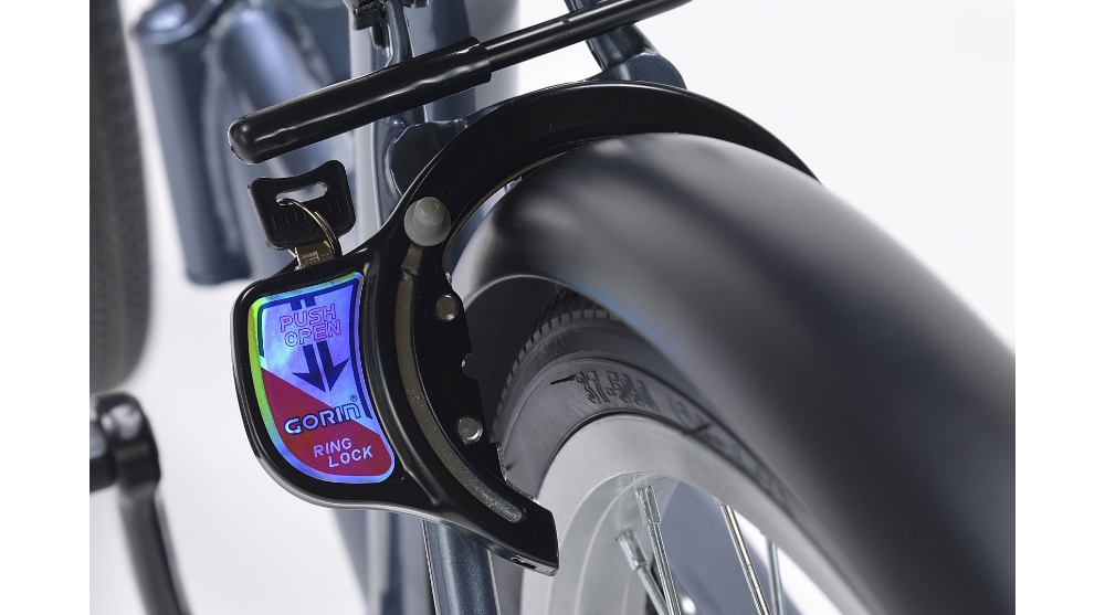 折畳シティサイクル26・6段ギア ダイナモLEDライト・肉厚チューブ