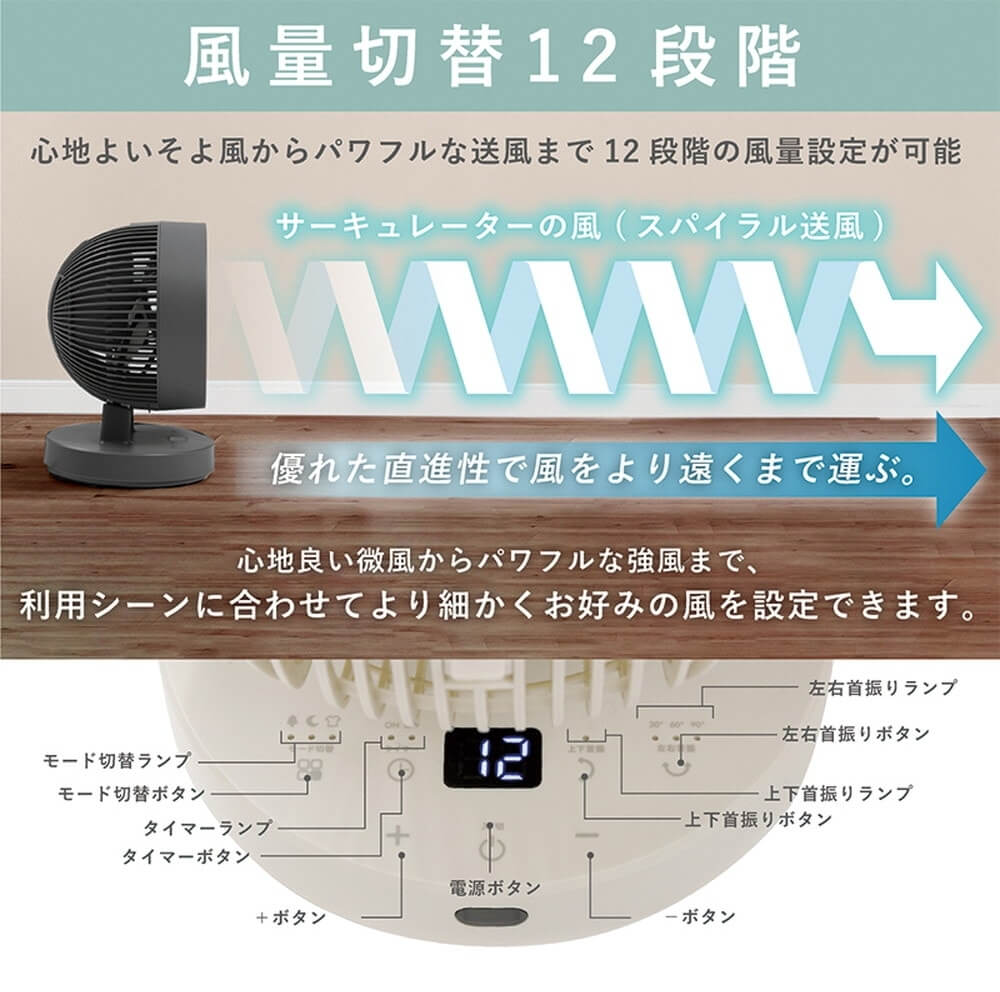 QUADS PUREAIR DC 簡単分解丸洗い クリーン3DDCサーキュレーター