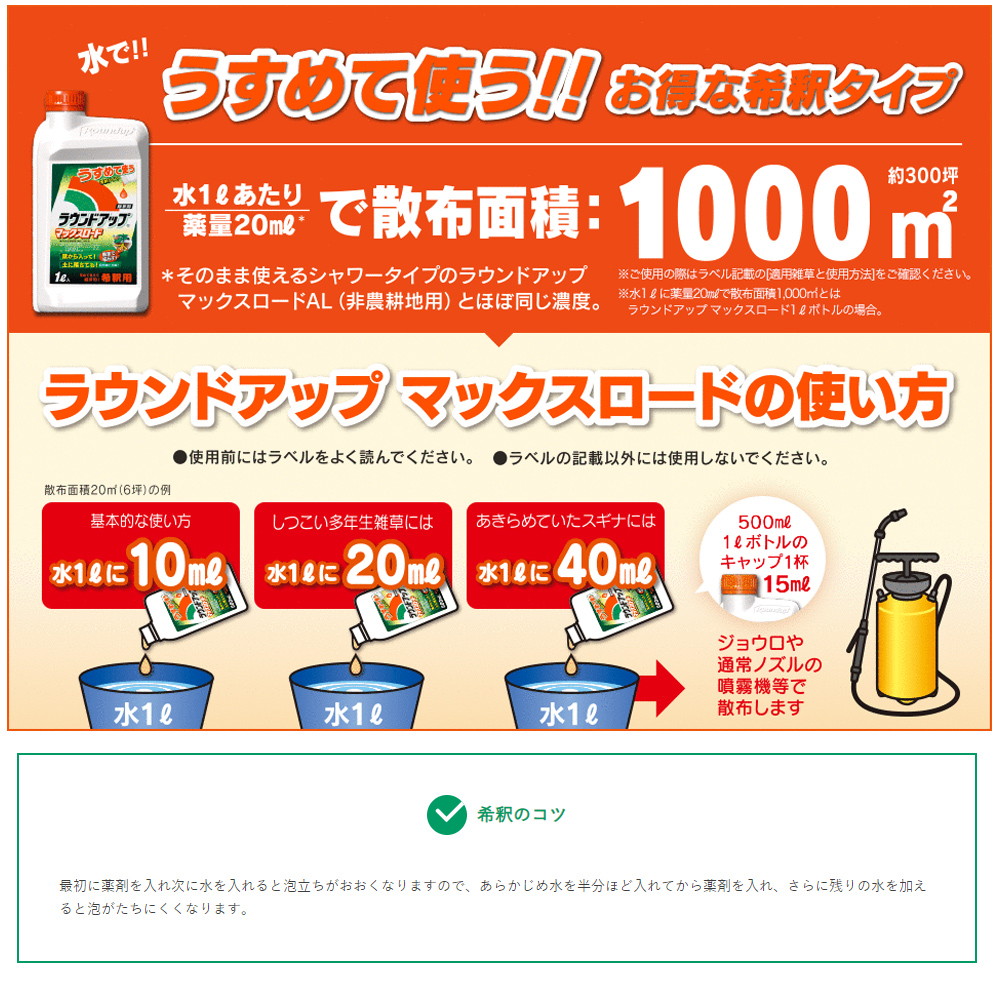 ラウンドアップマックスロード 5.5L 3本入｜うさマートジャパン