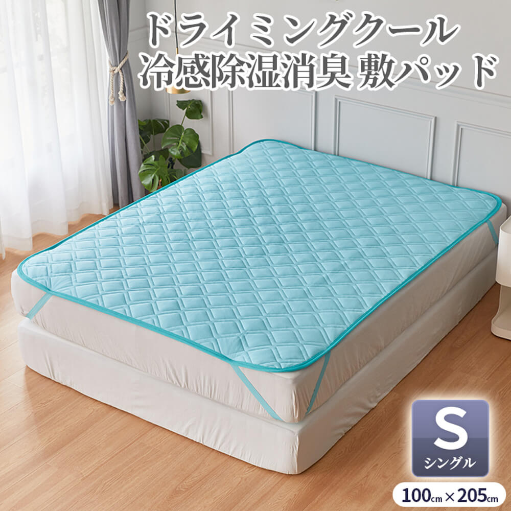 篠原化学 ドライミングクール 冷感除湿消臭敷パッド シングル ミント