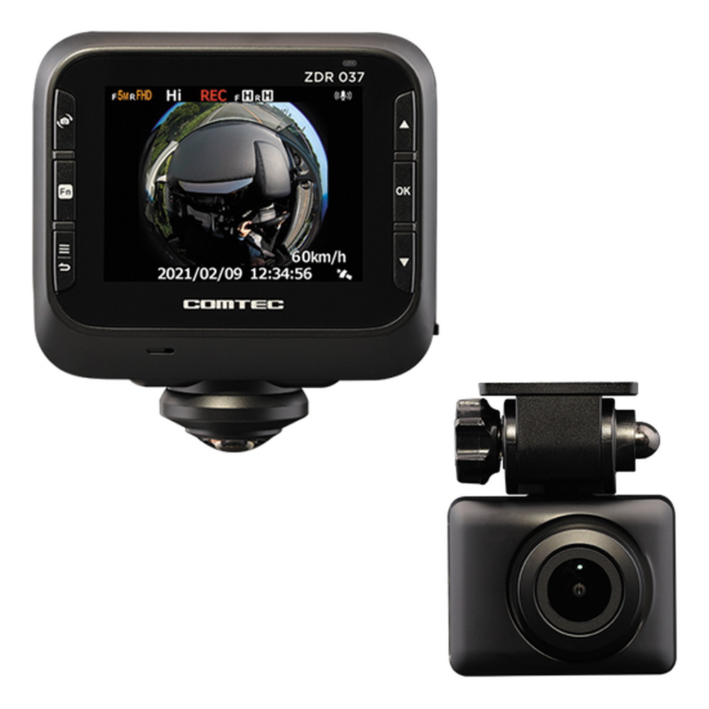 コムテック 360°カメラ＋リアカメラ搭載 高性能ドライブレコーダー