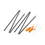 キャプテンスタッグ アルミジョイントポール φ28X2800(4本つなぎ) BK