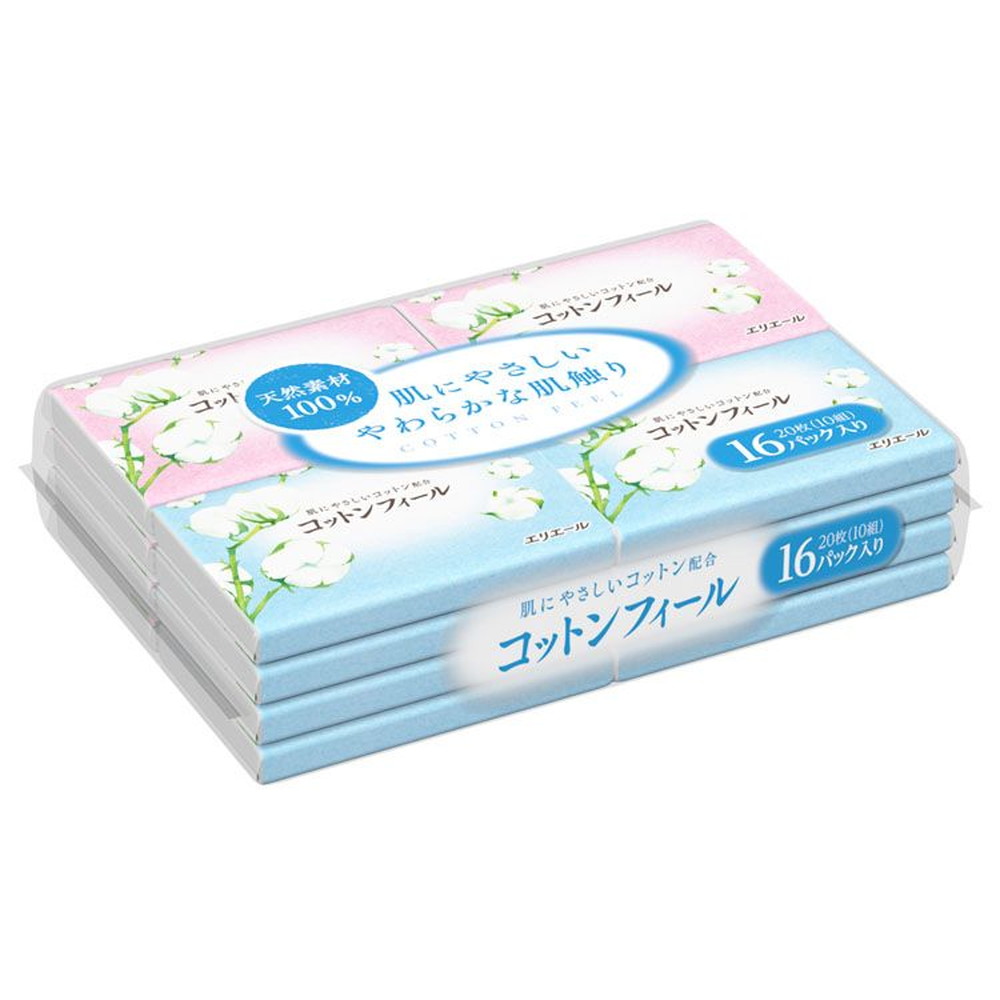 大王製紙 エリエール コットンフィール ポケット 16パック｜うさマート