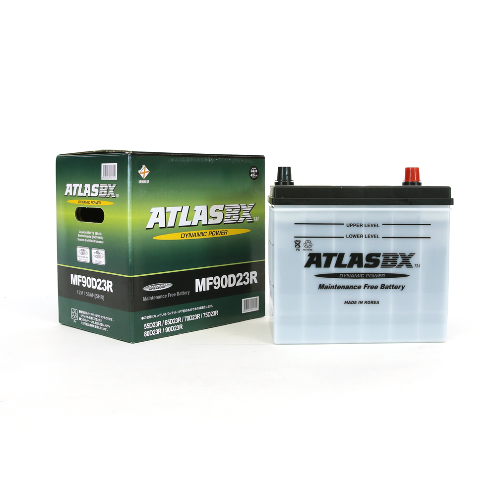 ATLAS(アトラス) MF90D23L ATLASBX standard バッテリー （互換: 48D23L 50D23L 55D23L  60D23L 65D23L 70D23L 75D23L 80D23L 85D23L 90D23L）取付車例 トヨタ アルファード 注目ショップ -  バッテリー