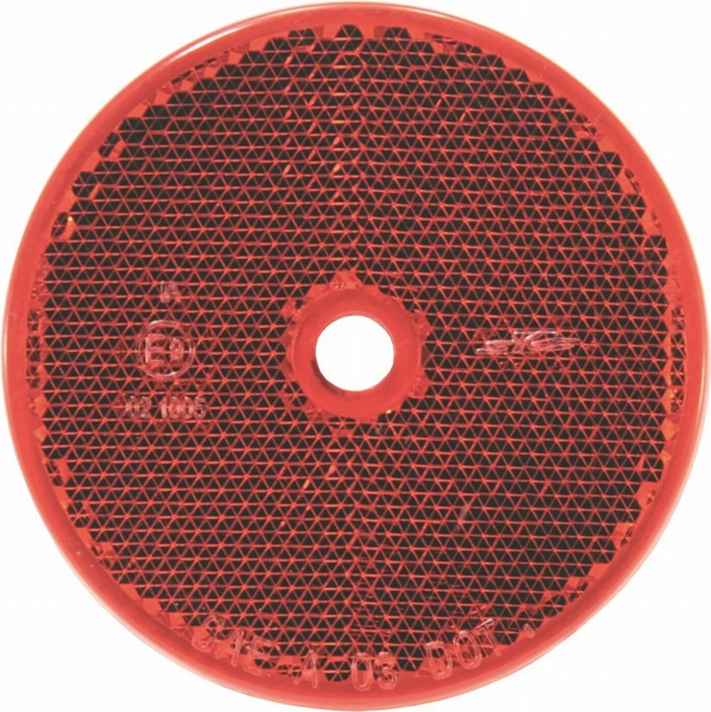 Eマーク取得品！ リフレクター ラウンドタイプ レッド 61mmΦ×厚さ8mm