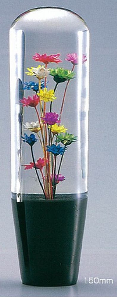 涼しげな花をあしらったクリスタルシフトノブ 水中花シフトノブ 150L 10×1．25｜宇佐美鉱油の総合通販サイトうさマート