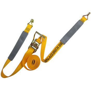 ラッシングベルト 一般用 ラチェット破断強度3t イエロー 50mm幅