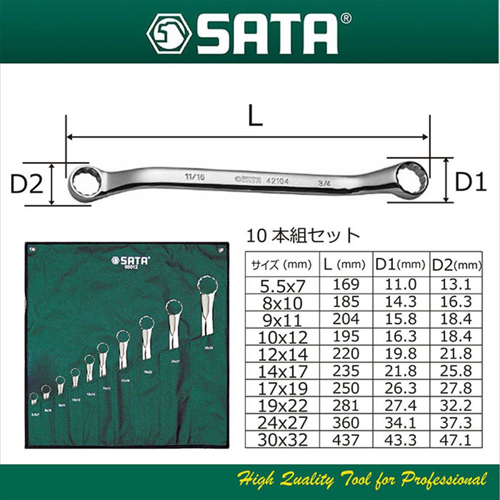 SAFETY TOOLS 防爆両口メガネレンチ（60度） 二面幅寸法（mm）：13×17