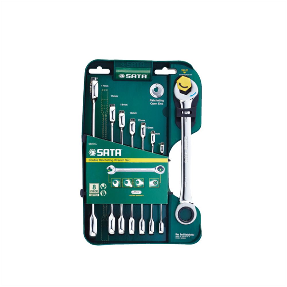 SATA TOOLS コンビネーションラチェットレンチセット 8pcs RS-08007A