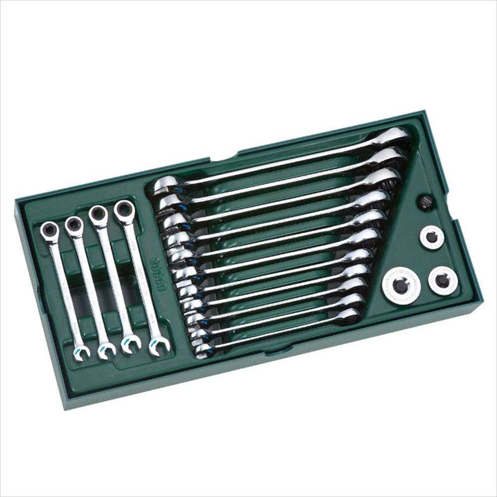 SATA TOOLS ダブルラチェットコンビネーションセット 19pcs RS-09925