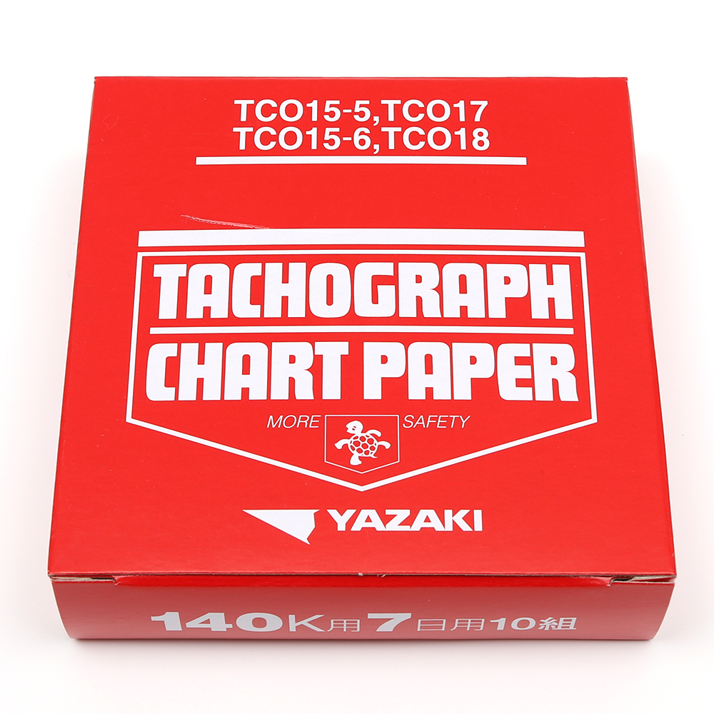 矢崎総業 大型タコグラフ用チャート紙(赤箱) 7日用×10組 丸型(15.7mm