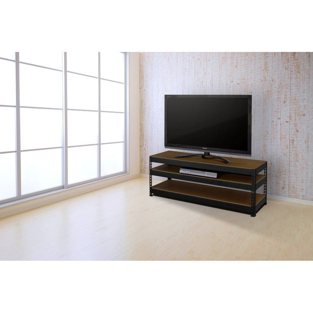 ドリームウェア メタル&ウッドラック テレビボード3段 幅121cm