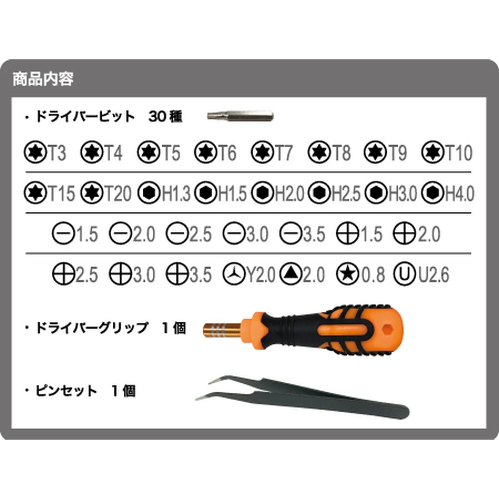 特殊精密ドライバーセットY31 SDSY31 1セット｜宇佐美鉱油の総合通販