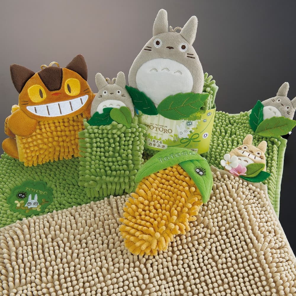 57 以上節約 花とトトロ お手拭きタオル 15 28cm ベージュ センコー ジブリキャラクター もこもこお手ふき Shipsctc Org