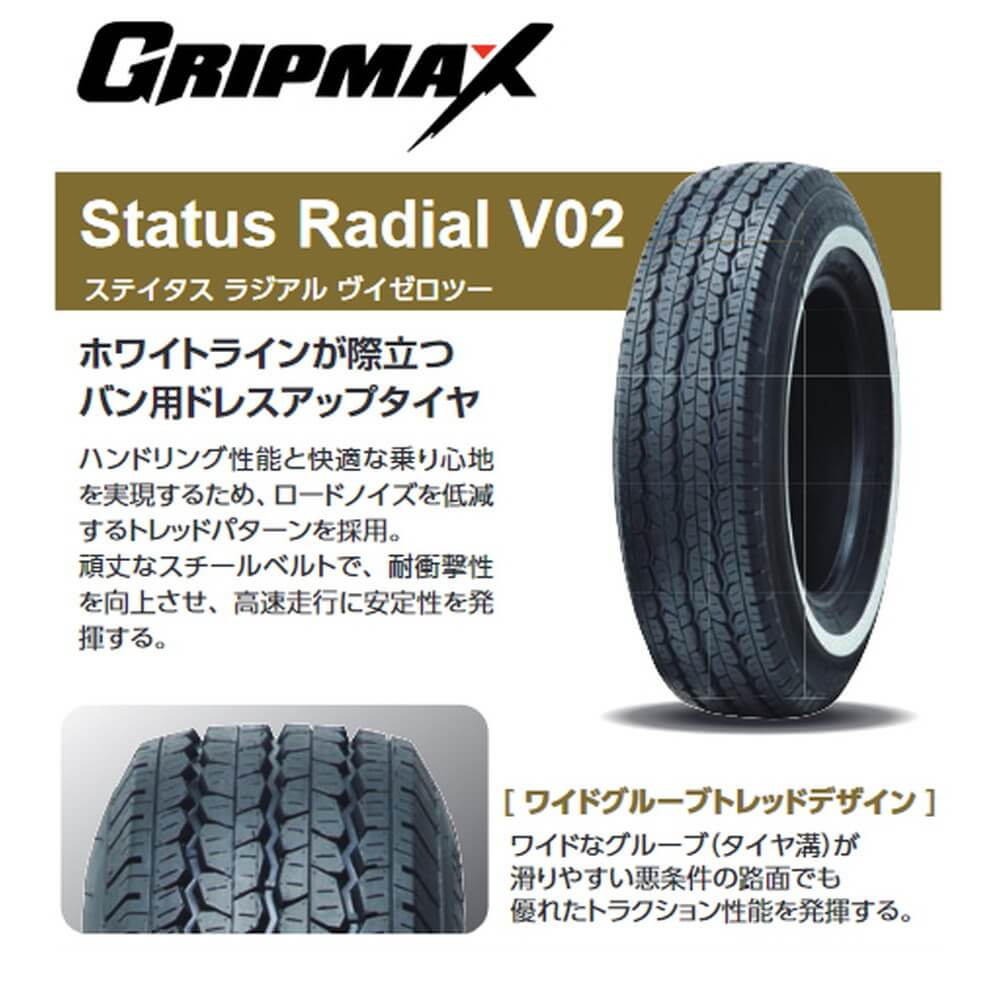 送料無料 サマータイヤホイールセット 195R15 107/105N グリップ