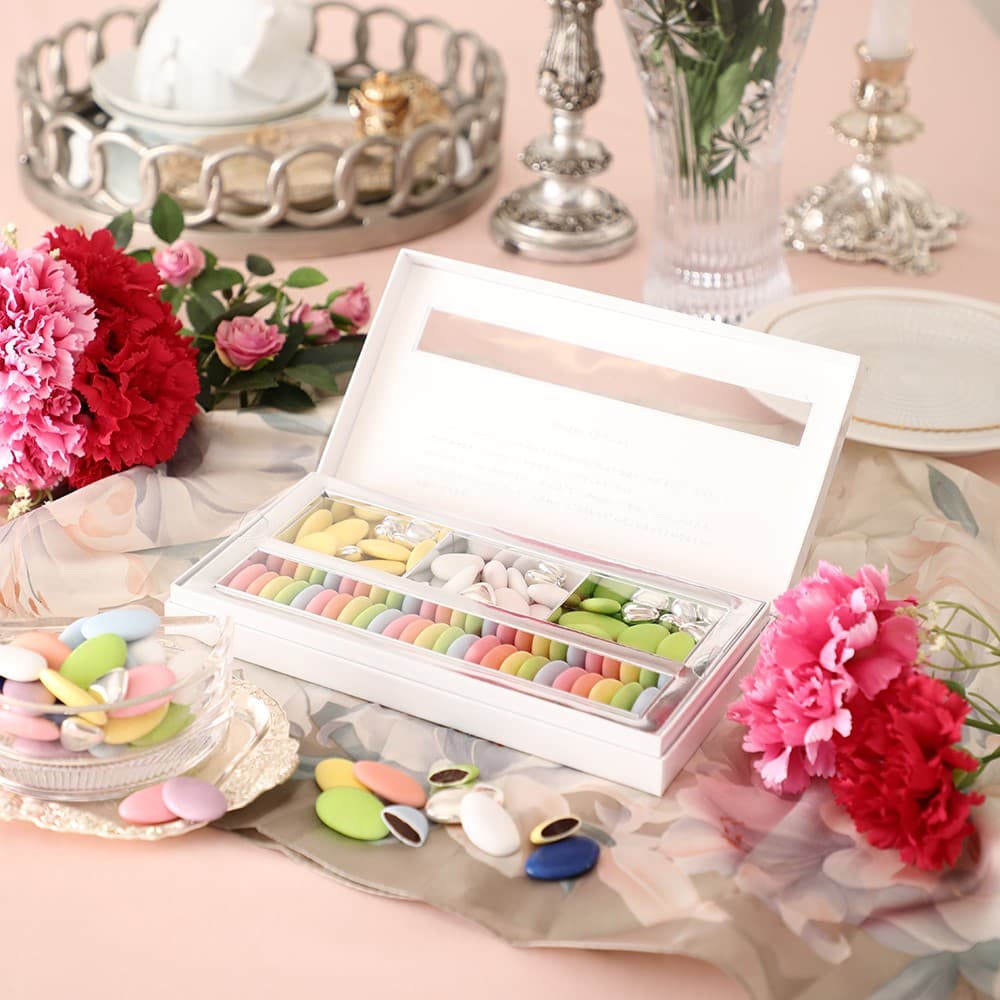 フランス産 ドラジェ アソートボックス(ホワイト) M-YG｜うさマート