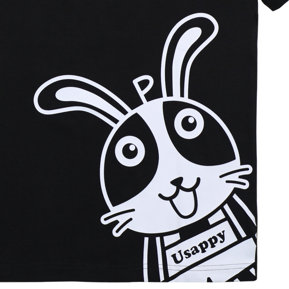 新しい到着 Usappy Tシャツ 黒 M｜うさマートジャパンサービス株式会社の 手提げ・レッスンバッグ・入園グッズ