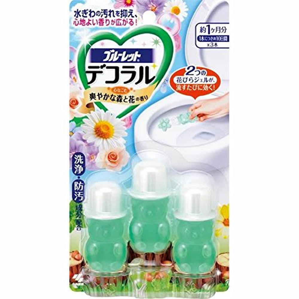 小林製薬 ブルーレットデコラル 心なごむ爽やかな森と花の香り 7.5g×3本｜宇佐美鉱油の総合通販サイトうさマート