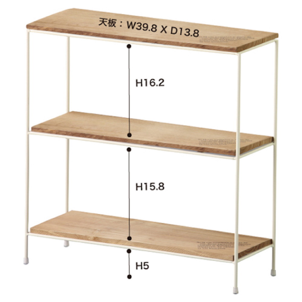 ｵｰﾌﾟﾝﾗｯｸ(No:1264653) オープンラック 幅65cm 3段 ウッドラック フリーラック 木製棚 幅63.5
