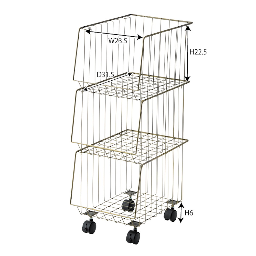 楽天市場】東谷(あずまや) バスケットワゴン ホワイト PW-54WH