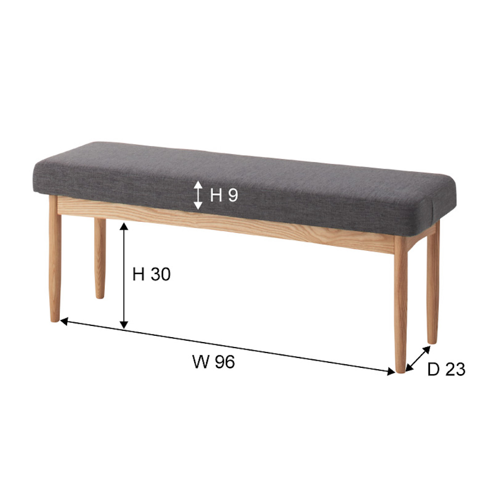 東谷 Ecomo エコモ ベンチ W110×D35×H44cm グレー HOC-150GY｜宇佐美