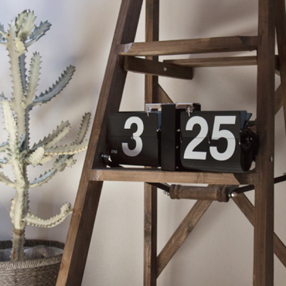 東谷 フリップクロック CLK-118BK ブラック｜うさマートジャパン