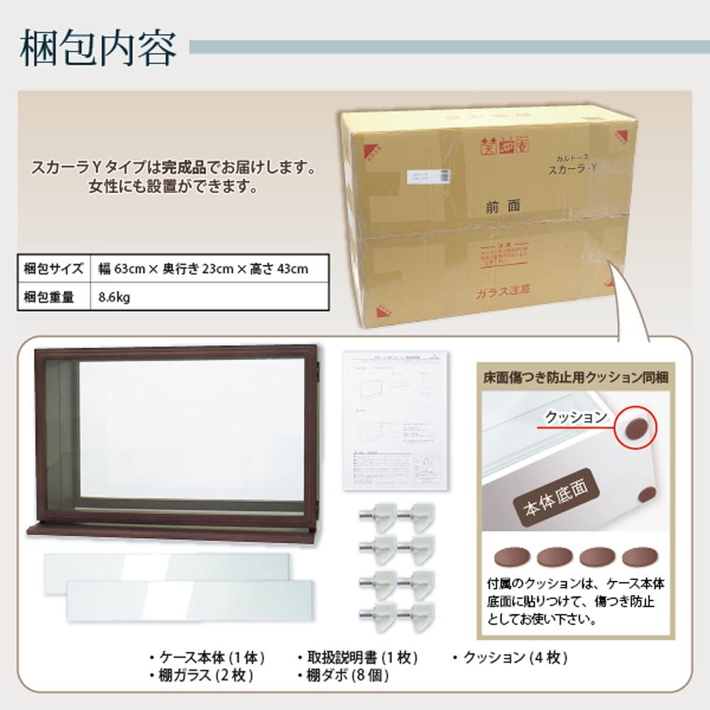 塩川光明堂 コレクションケース カルトーネ スカーラY ブラウン