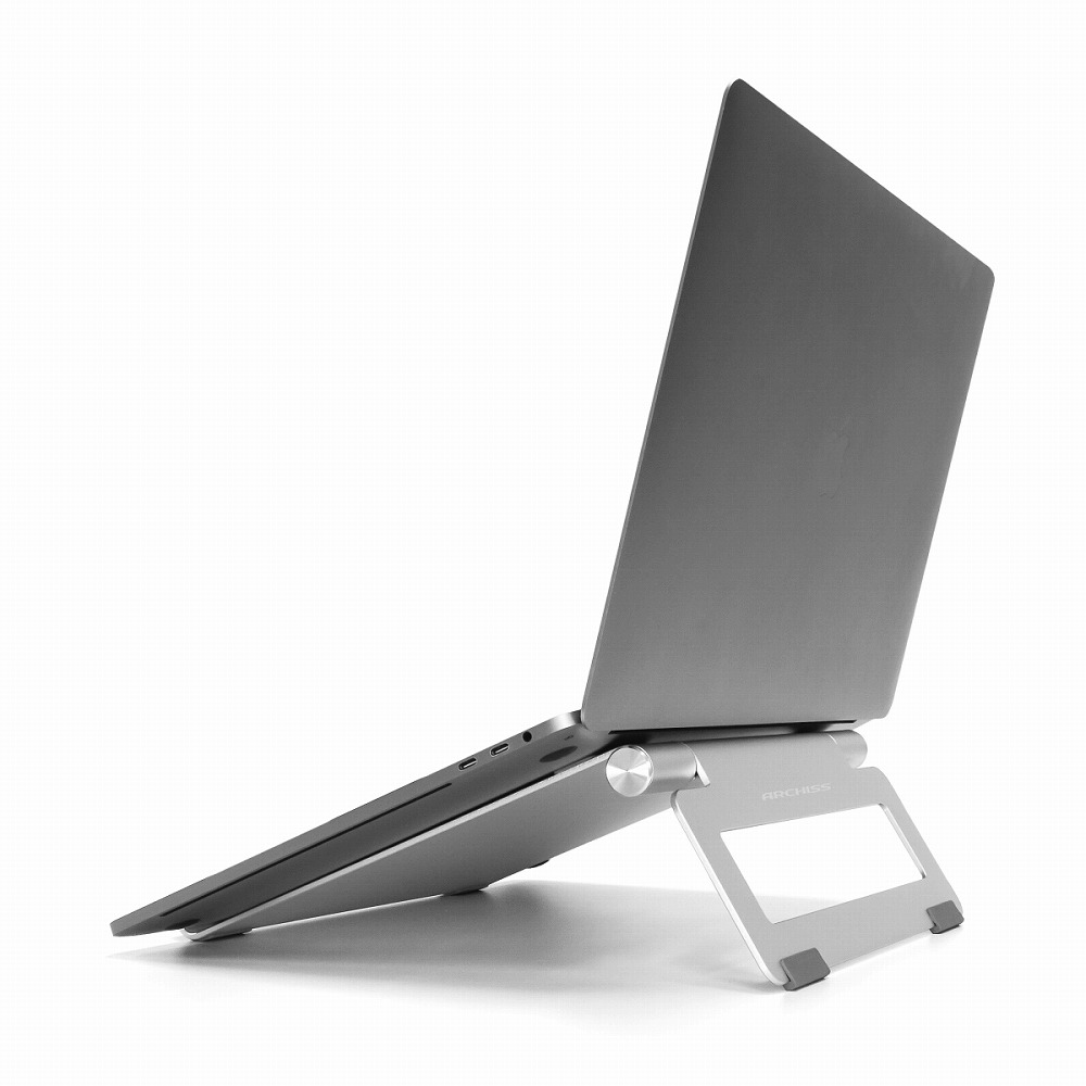 アーキサイト Archiss アーキス Lスイングスタンドバイミー ノートパソコン タブレット用アルミスタンド シルバー As Lwbm Sl 宇佐美鉱油の総合通販サイトうさマート