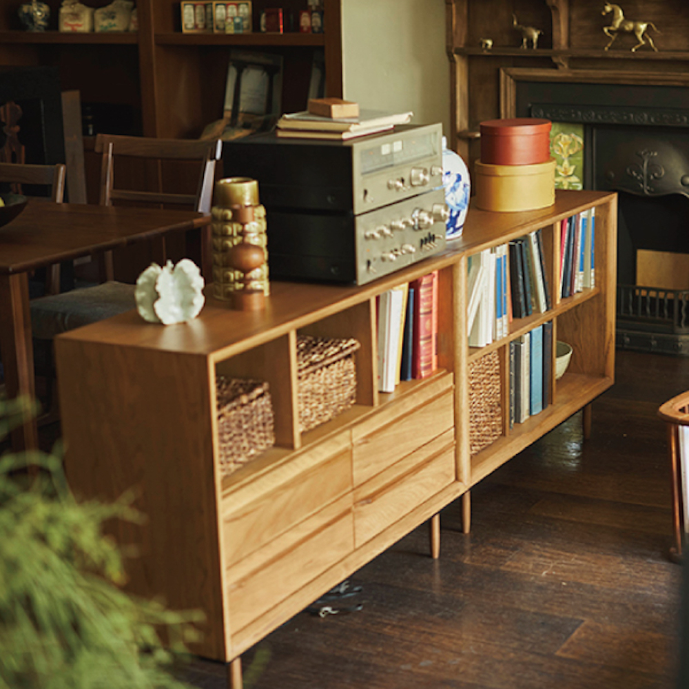 東谷 オープンシェルフ ブラウン TIM-34BR｜うさマートジャパン