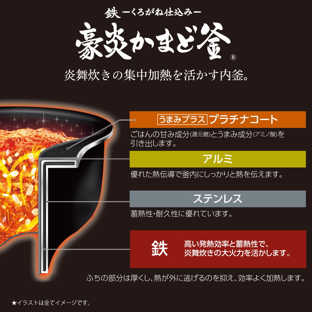 象印マホービン 圧力IH炊飯ジャー「極め炊き」1升炊き ブラック NW