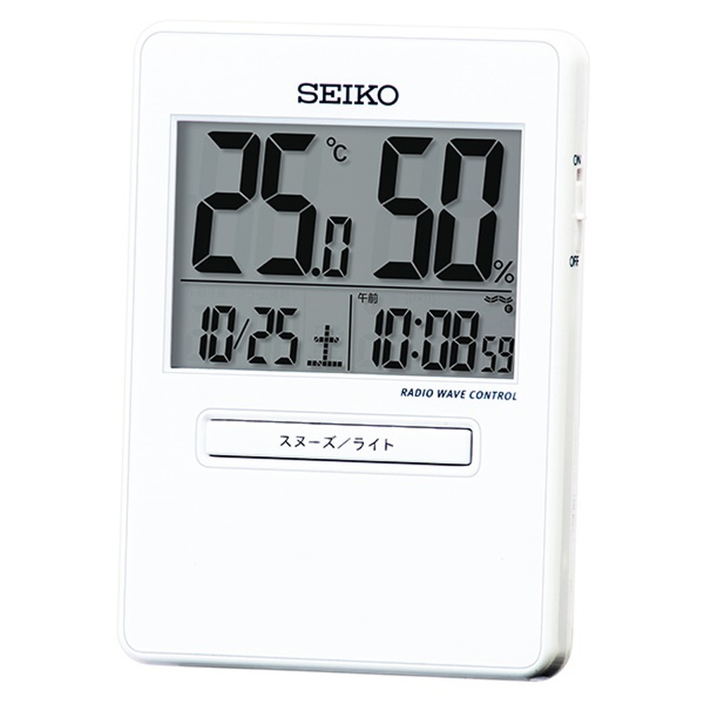 SEIKO メイン表示温度・湿度電波掛・置兼用目覚まし時計 SQ797W｜宇佐美鉱油の総合通販サイトうさマート