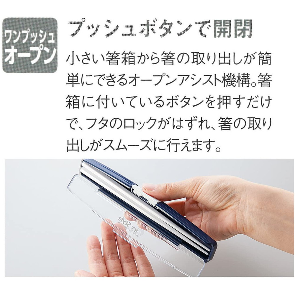 岩崎工業 Airy Style 箸箱セット 19.5cm H-581 ホワイト｜うさ