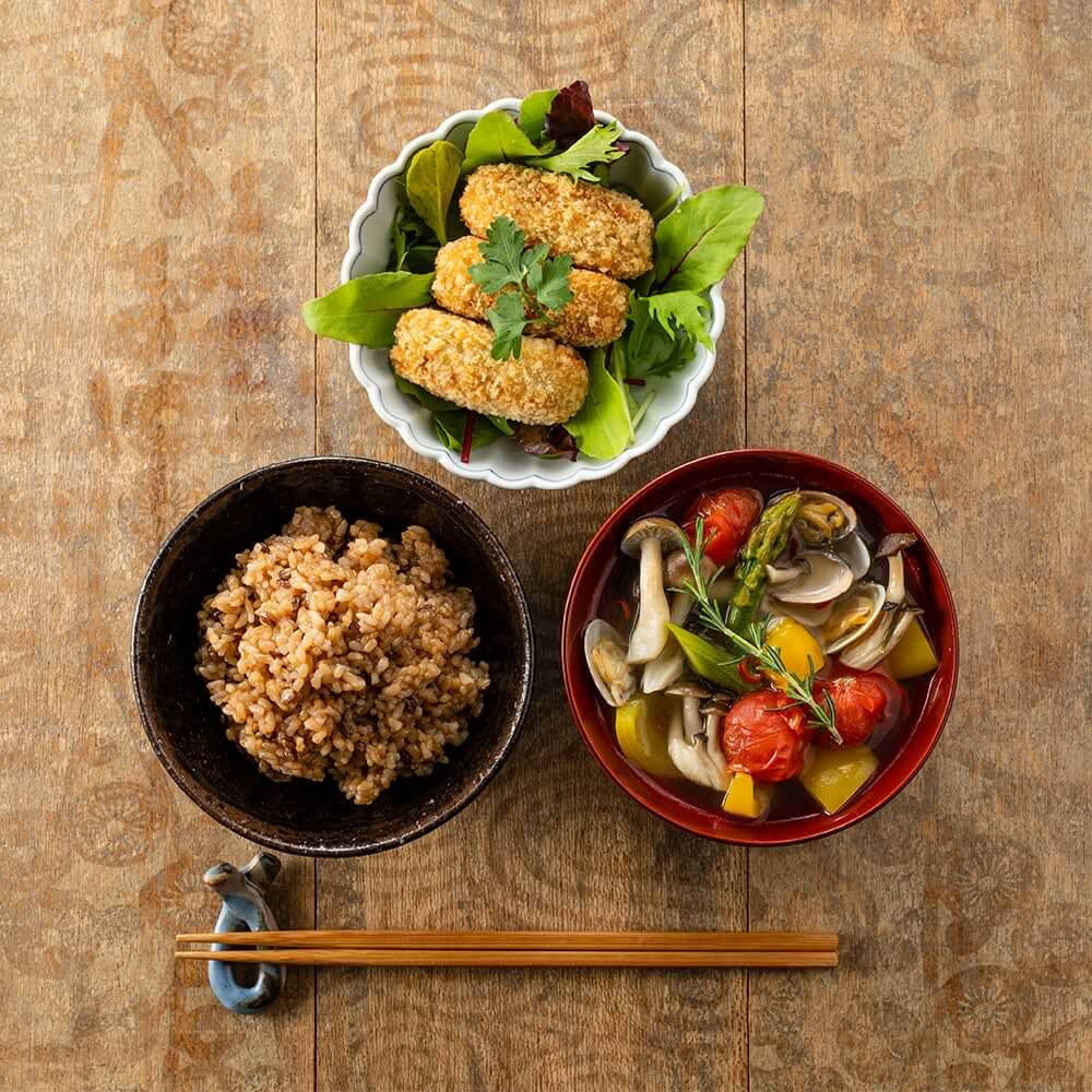 結わえる 寝かせ玄米ごはんパック もち麦ブレンド｜うさマートジャパン