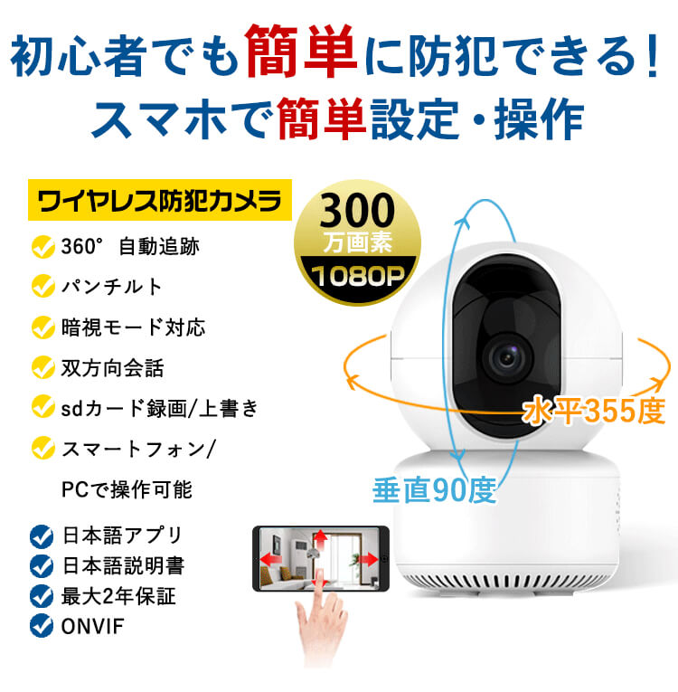 360 防犯カメラ カメラ Wi-Fi 吹き出