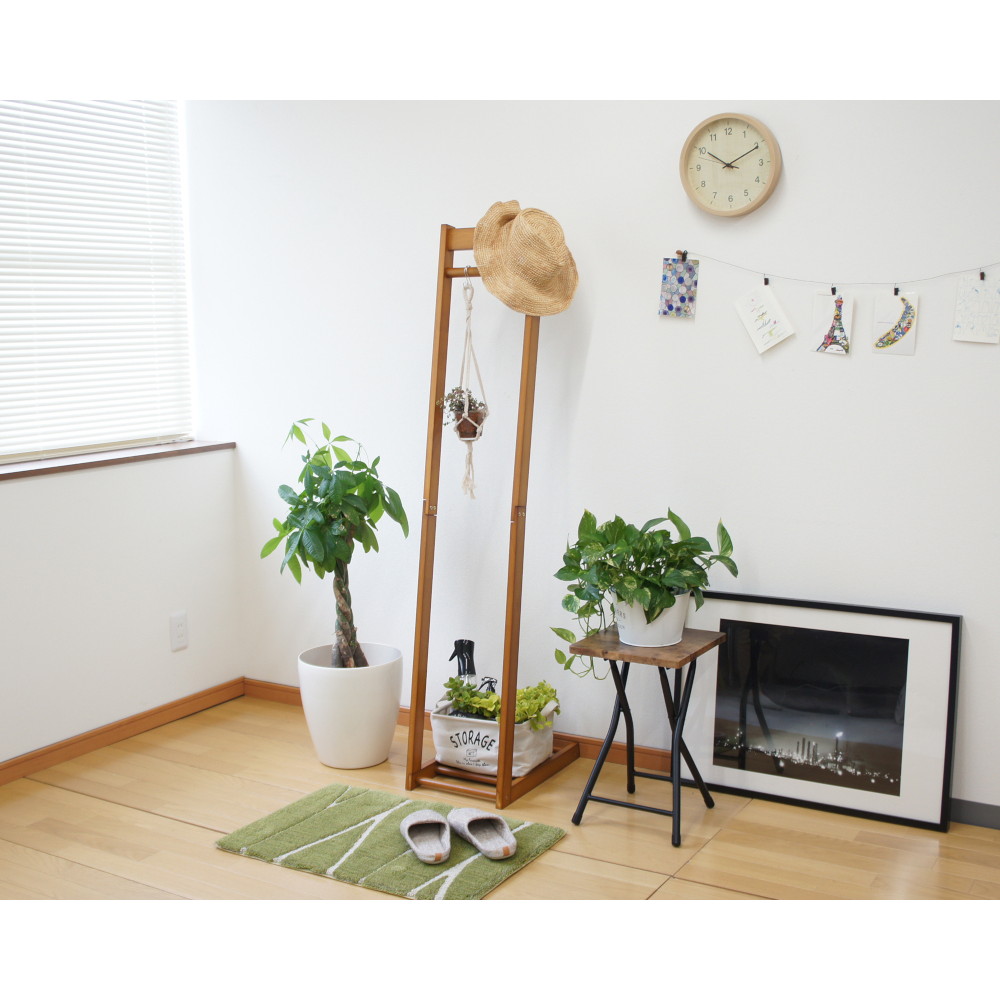 フクダクラフト 木製L型ハンガー 幅30cm HL-30 BR ブラウン｜うさ