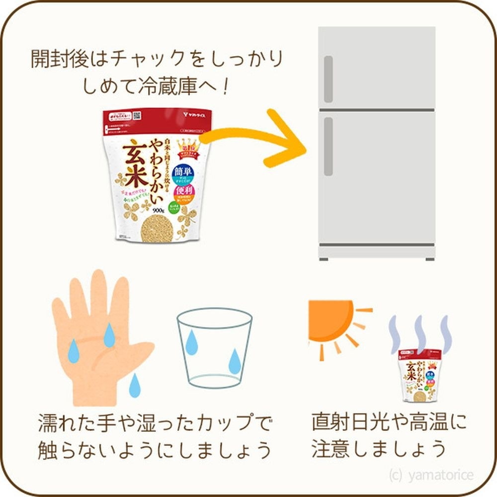 ヤマトライス 白米と同じように炊けるやわらかい玄米 900g×4袋