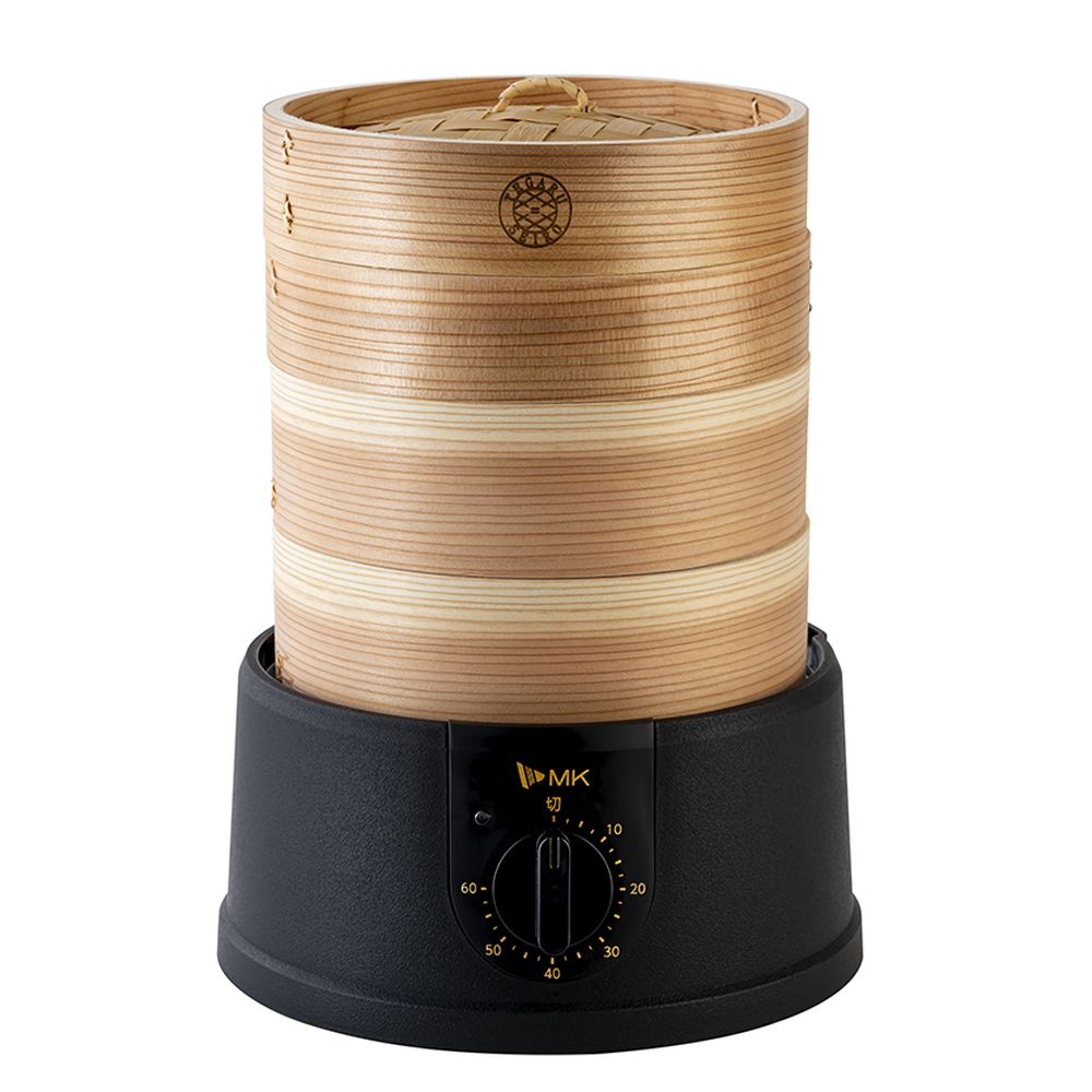 エムケー精工 電気せいろ TEGARU＝SEIRO 18cm ブラック EM-185K