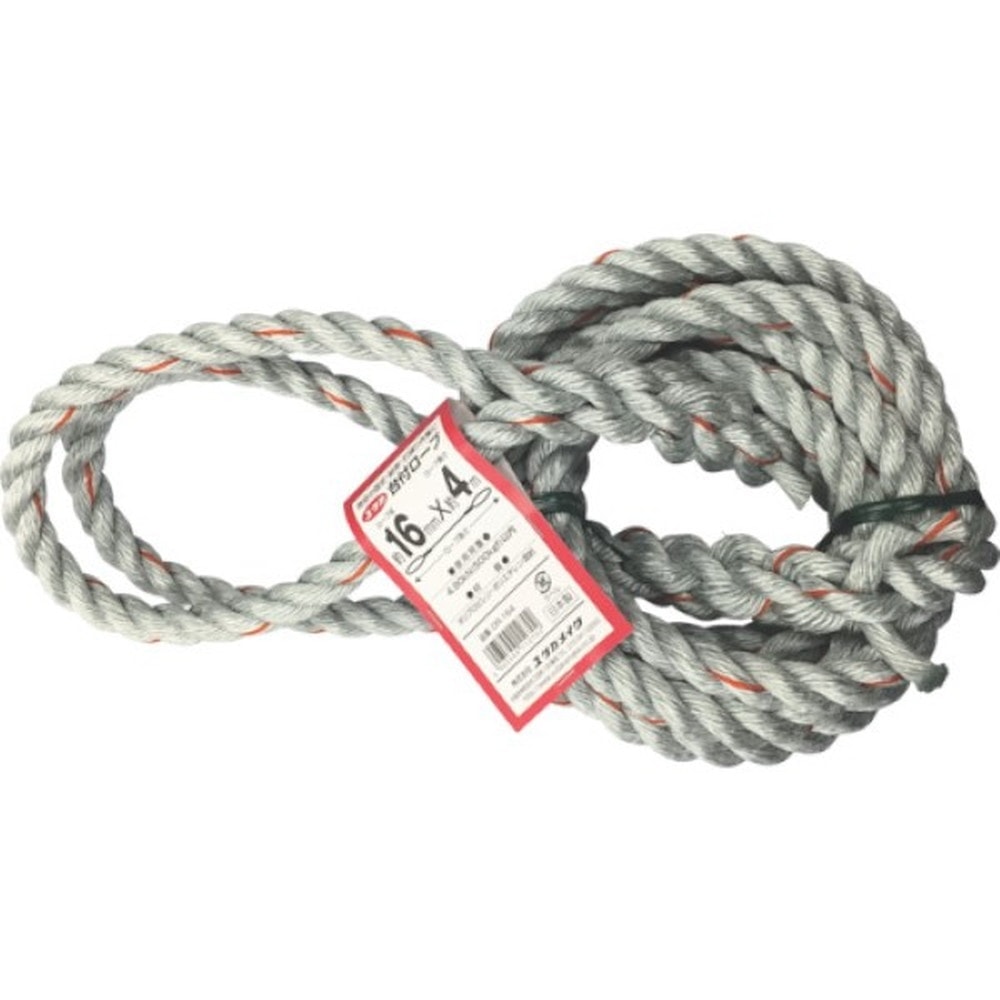 生川 綿ロープ ロープ 綿 6mm×100m 三打ちロープ コットンロープ 紐