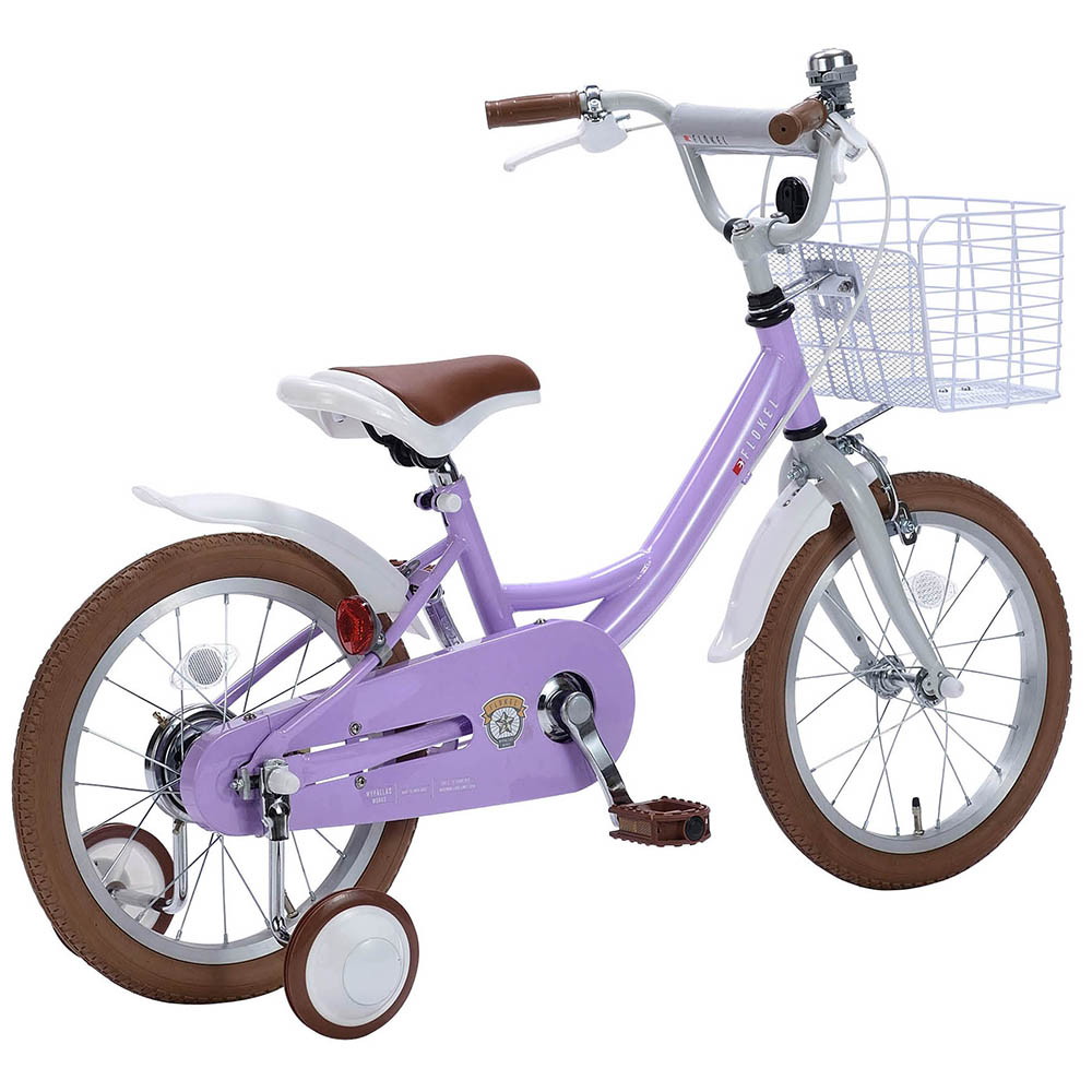 幼児用自転車 ラベンダー カラフル (愛知県津島市での手渡しのみ対応しています) 池商 MYPALLAS 子供用自転車16・補助輪付 MD-16 ラベンダー｜うさ