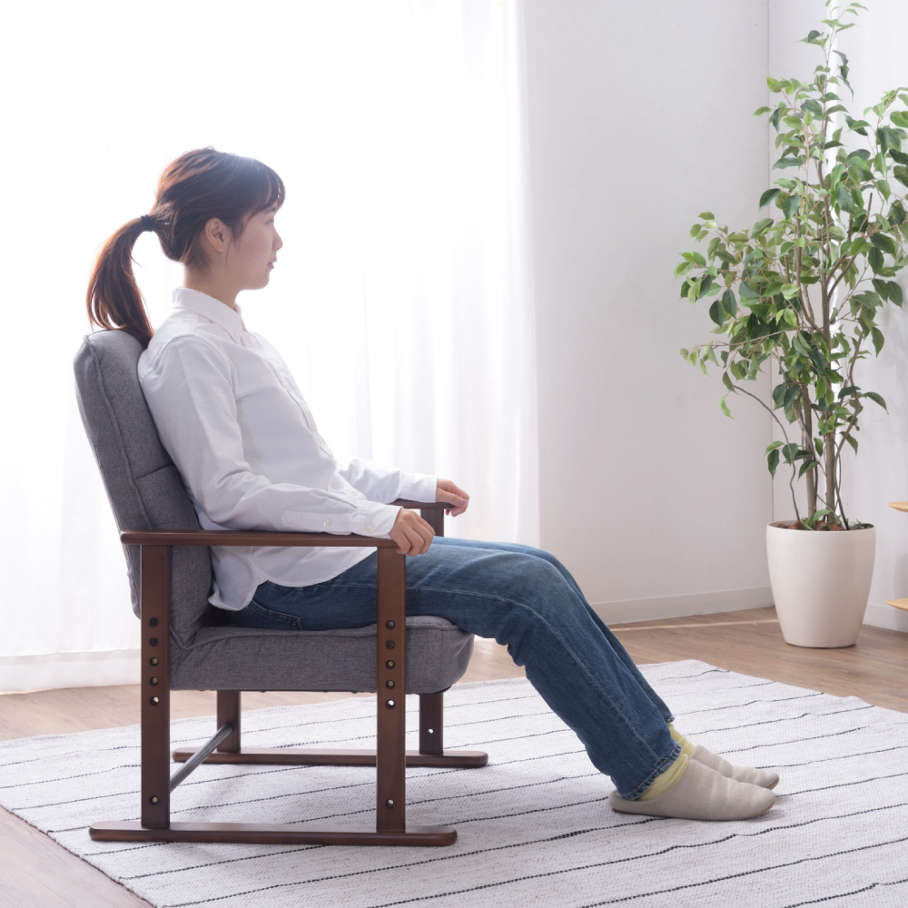 東谷 高座椅子S グレー LSS-34GY｜うさマートジャパンサービス株式会社