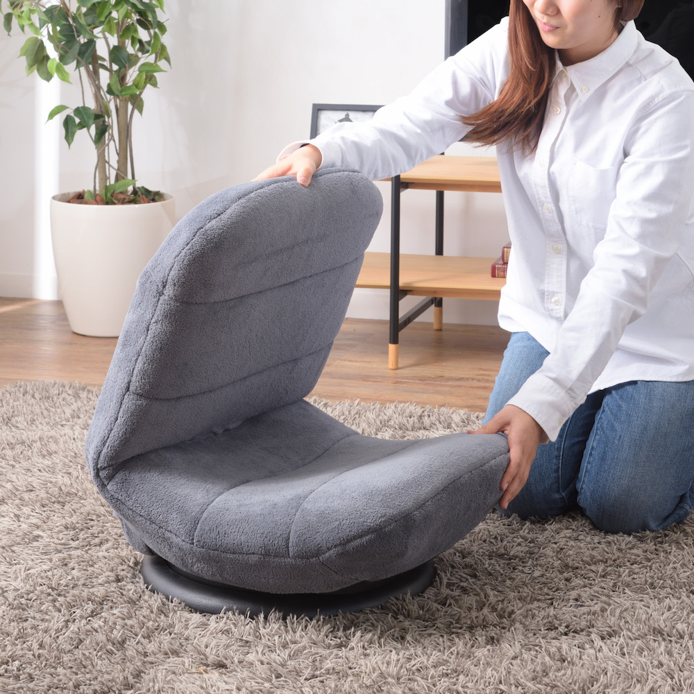 東谷 コンパクト回転チェア グレー RKC-176GY｜うさマートジャパン