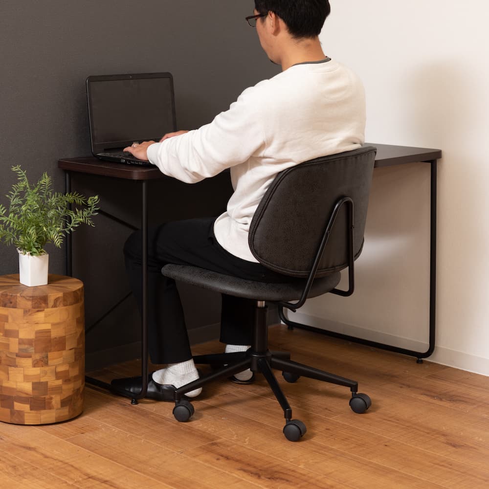 新品・2営業日で発送】AZUMAYA 東谷 デスクチェア PC-79BK 2024 L1