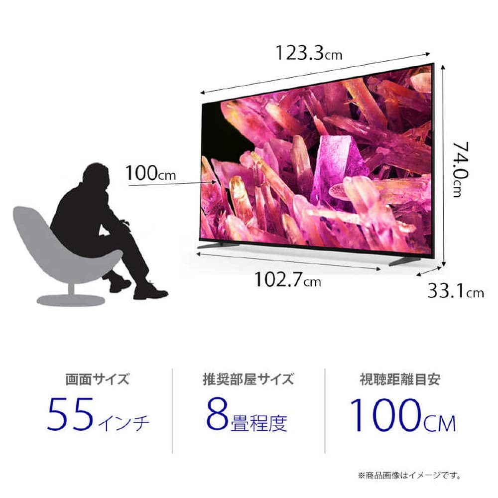 ソニー ブラビア 55型4K液晶テレビ 型式XRJ-55X90J 2022年式 パネル ...